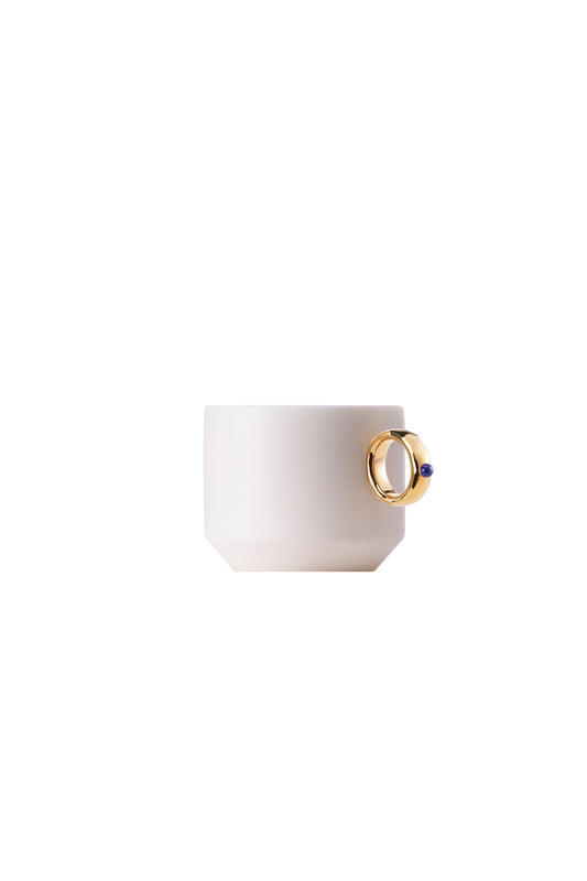 Gold-Rimmed Lapis  Ring Cup